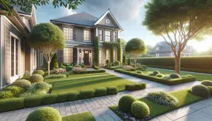 no grass front yard