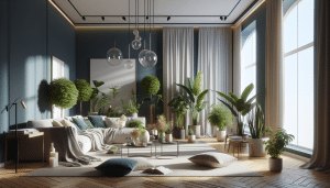 indoor plants transform space